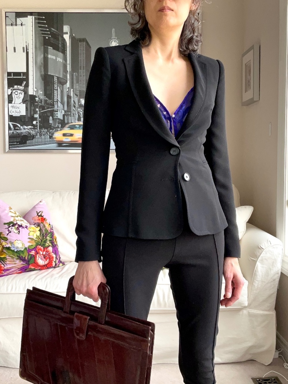 Zara black fitted blazer